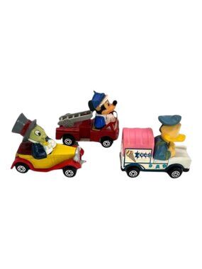 Vintage Walt Disney Matchbox Lesney Lot 3 Diecast Cars Donald Mickey Jiminy 1979